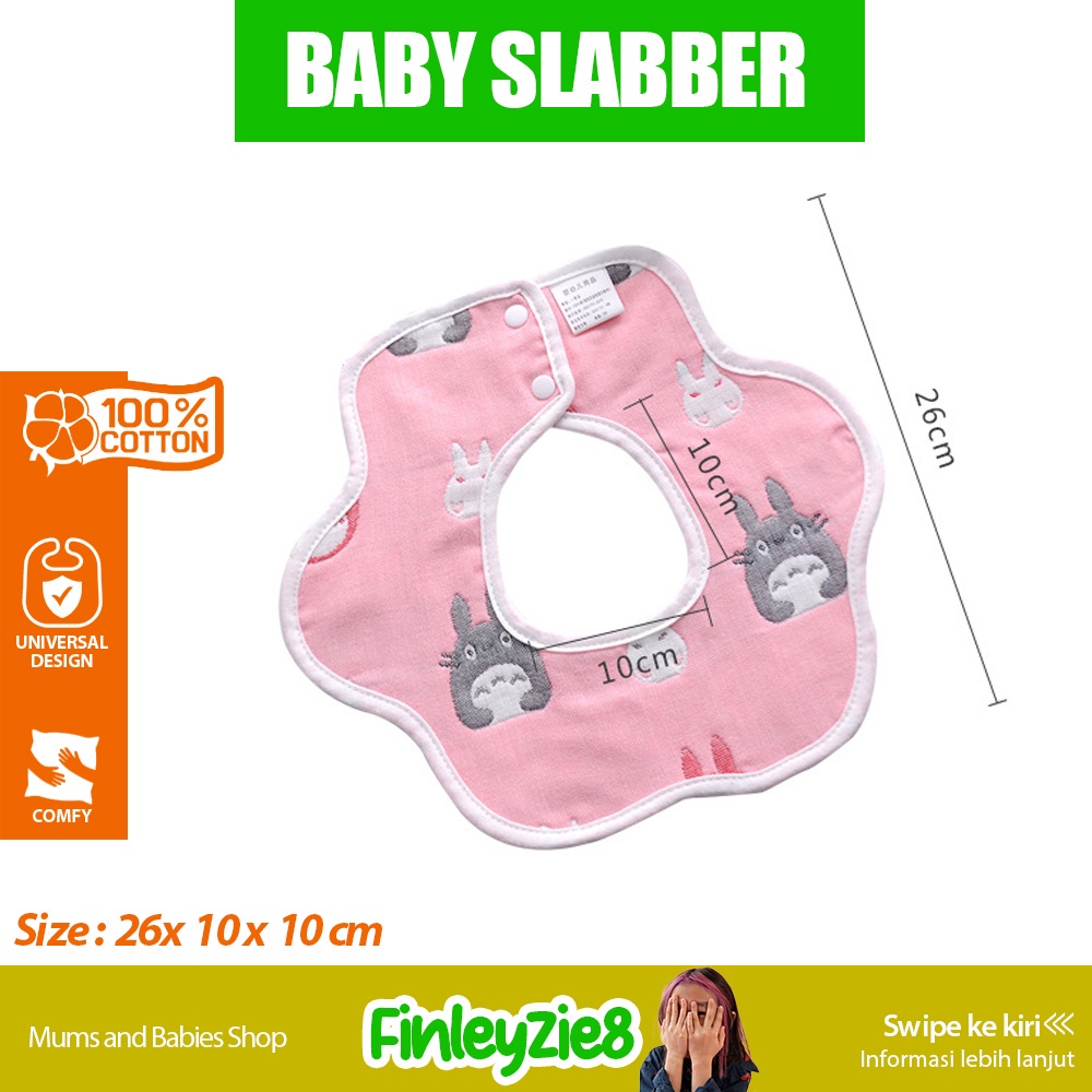 Baby Bib / Baby Bib Silicone / Baby Bib Slaber / Slaber Baby / Celemek Makan Bayi / Celemek Waterproof / Celemek anti air / Slabber Silikon Bulat bahan katun alat makan newborn / Handuk Keringat Bayi &amp; Kids bahan katun Handuk Washlap Bayi / Celemek Bayi