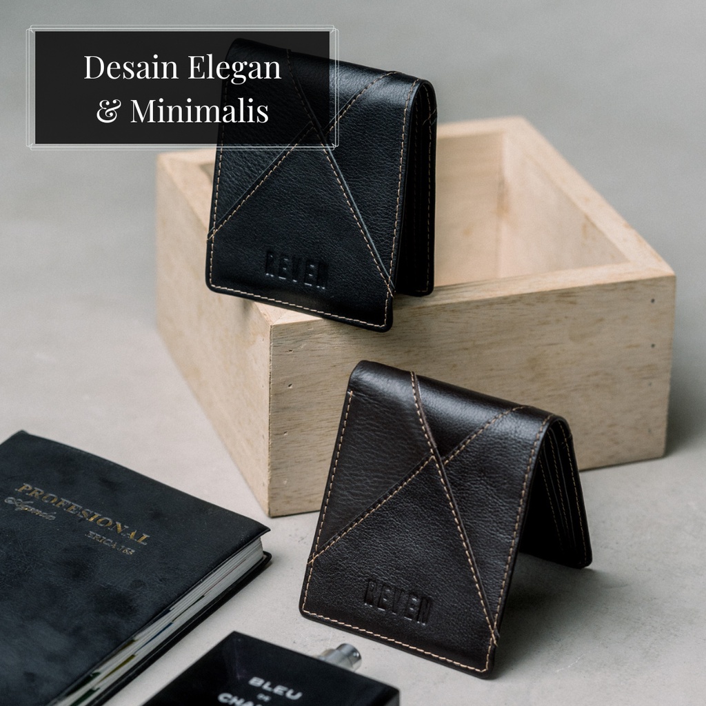 Dompet Pendek Pria Modis Minimalis Kekinian Original 100% Kulit Sapi Asli Terbaru - EDMUND WALLET