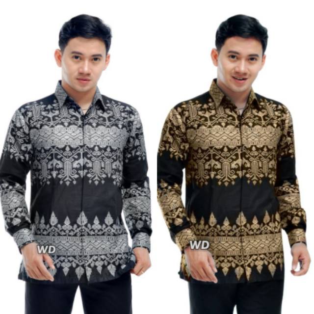 Batik Pria Lengan Panjang BATIK BERKAH HRB026 motif KERATONAN Kode 002 size M L XL XXL Reguler