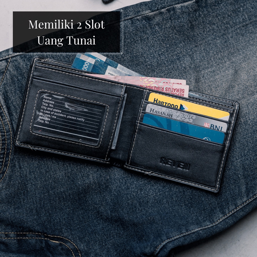 Dompet Pendek Pria Modis Minimalis Kekinian Original 100% Kulit Sapi Asli Terbaru - EDMUND WALLET