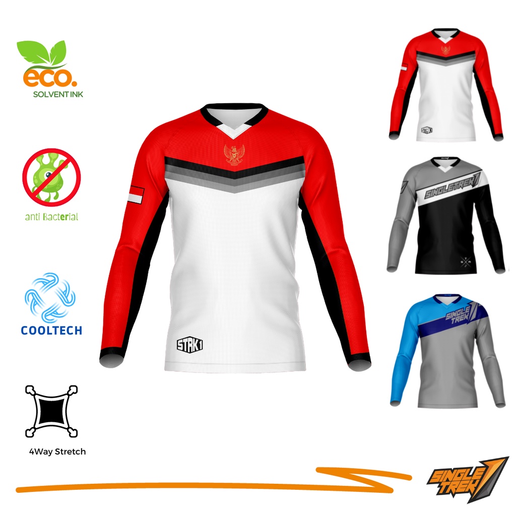 Jersey sepeda Singletrek New 2021 with VNeck Original baju sepeda kaos lipat gowess nyaman adem