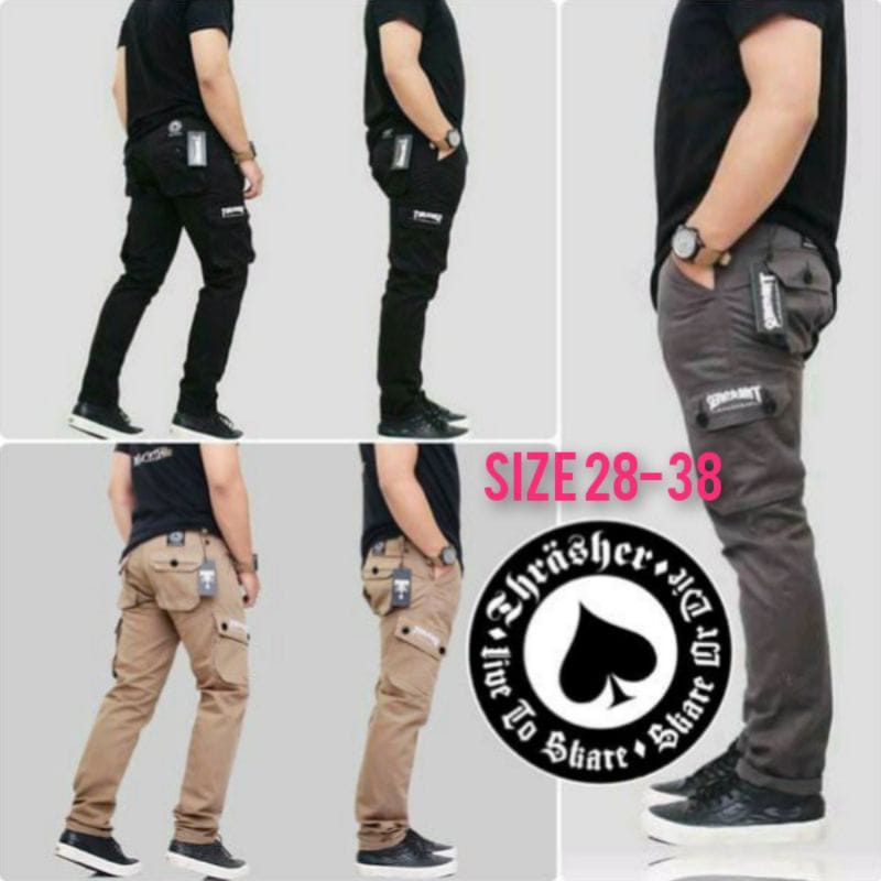 Celana Cargo Panjang Pria Original Jumbo Slimfit Army Laki Laki Murah