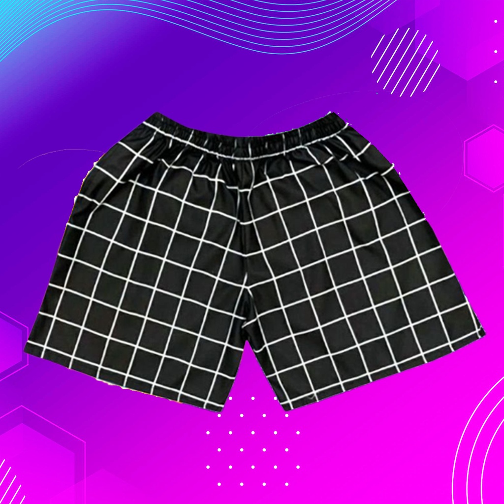 [✅COD] Celana Pendek Kolor Tartan Fashion Wanita Pria Cewek Cowok Kekinian Murah Distro Original