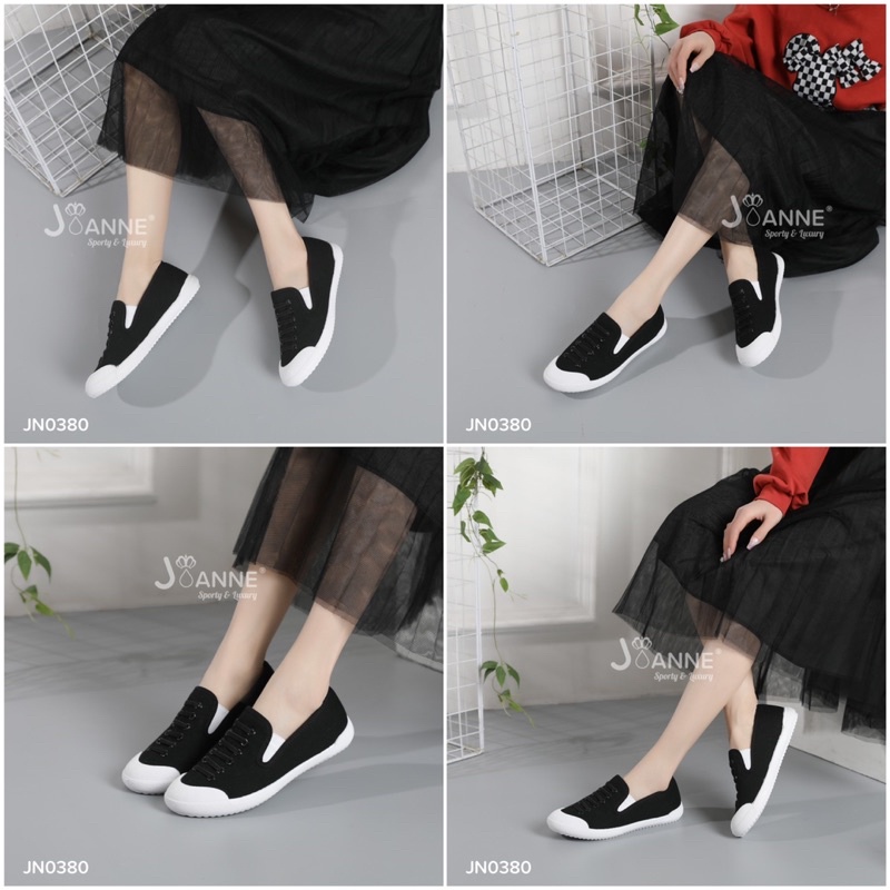 [ORIGINAL] JOANNE Casual FlyKnit Flat Shoes Wanita #JN0380
