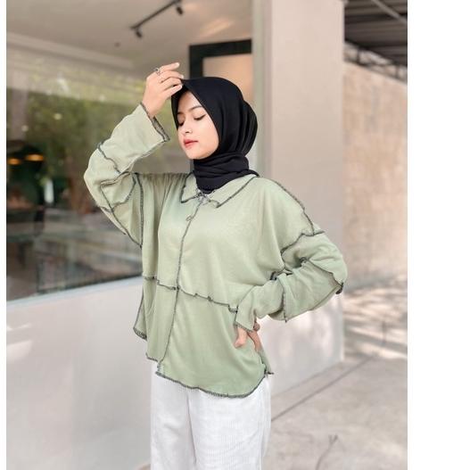 Kekinian BLOUSE TERBALIK BAJU VIRAL ATASAN JUMBO KEBALIK KEMEJA JAHIT OBRAS DILUAR OVERSIZED BIGSIZE
