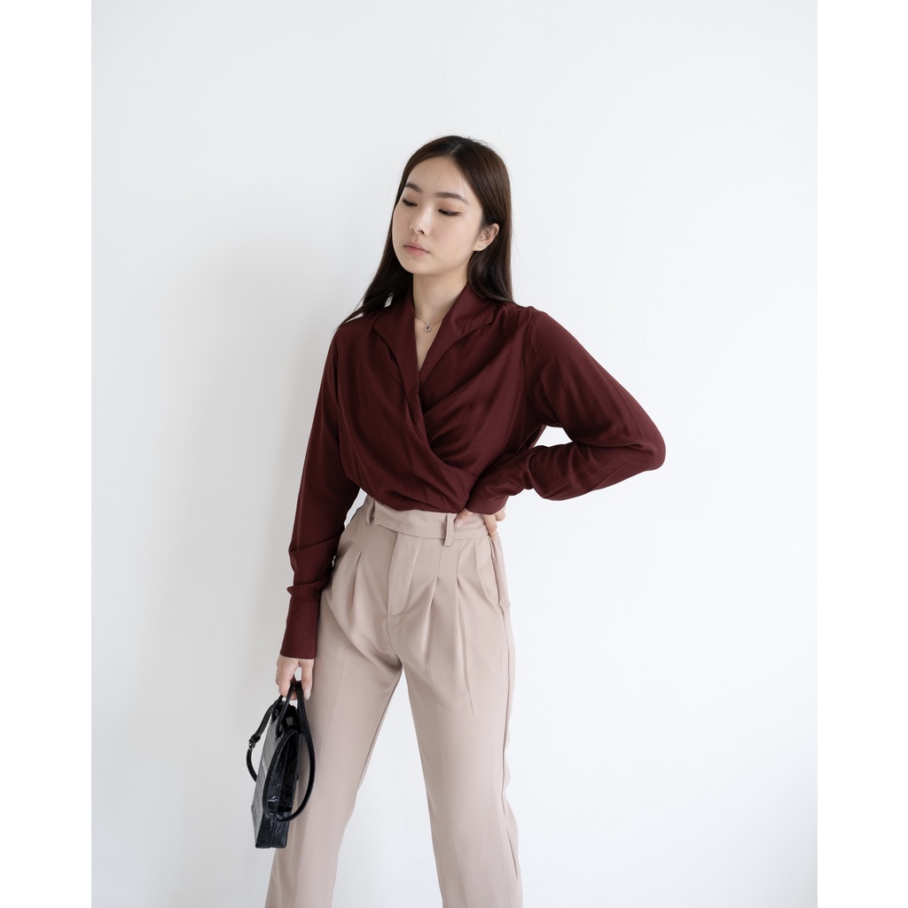 Beige Studio - Decker Top / Kemeja Lengan Panjang Wanita