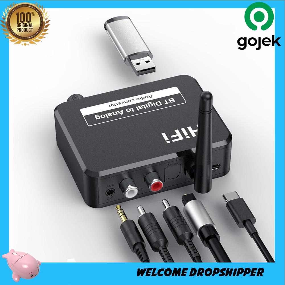 VAORLO DAC Audio Bluetooth 5.1 Receiver HiFi Digital Analog BLS-B35