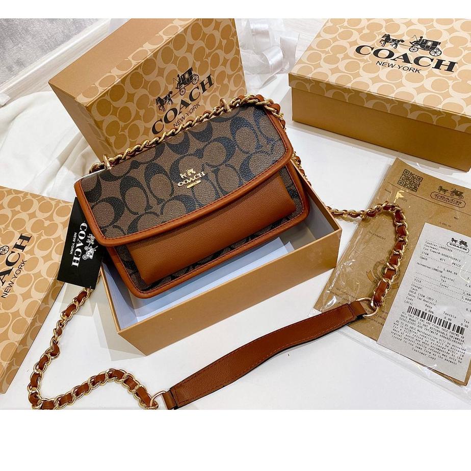 idk9K4w TAS SELEMPANG C*ACH SIGNATURE SHOULDERBAG KODE S7399 +  FREE BOX+FAKEBILL