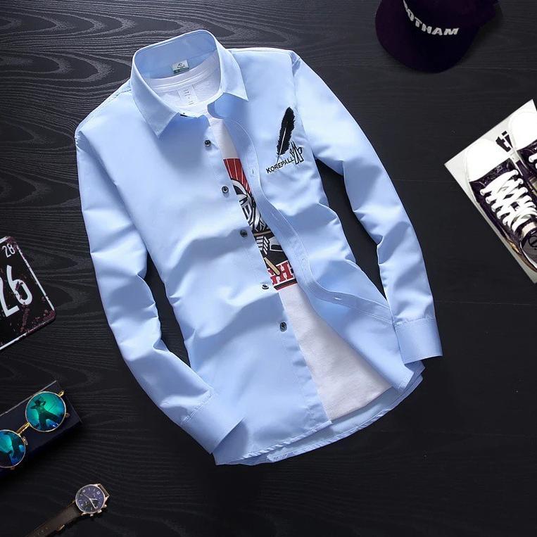 Harga Bersahabat animos / kemeja KOREPALL M,L,XL,XXL / kemeja pria lengan panjang / kemeja casual