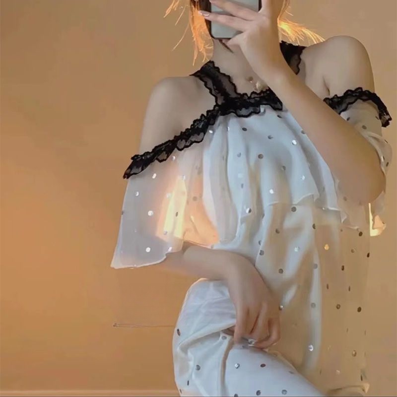 Piyama Piyama Piyama Murni Nyaman Wanita Baru yang Nyaman Dipakai di Rumah Wanita Manis