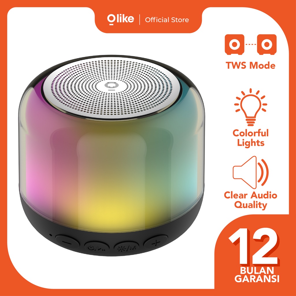 Olike RGB Portable Bluetooth Speaker RGB Light Bluetooth 5.0 Playing Time 8H SF1