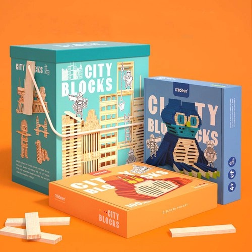 Mideer cityblocks city blocks wooden block SET