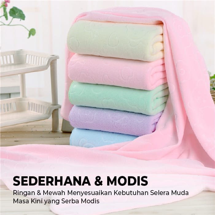 HANDUK BAYI BABY KECIL MINI 30X60 MICROFIBER BEAR BERUANG / HANDUK MUKA / CUCI TANGAN MULTIFUNGSI