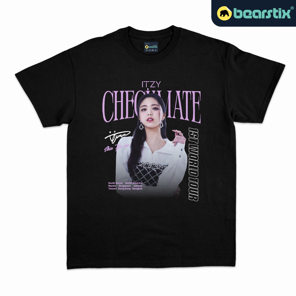 SHINZO - Tshirt Yuna - Kaos Itzy CheckMate - Baju Midzy - Tshirt Itzy Streetwear