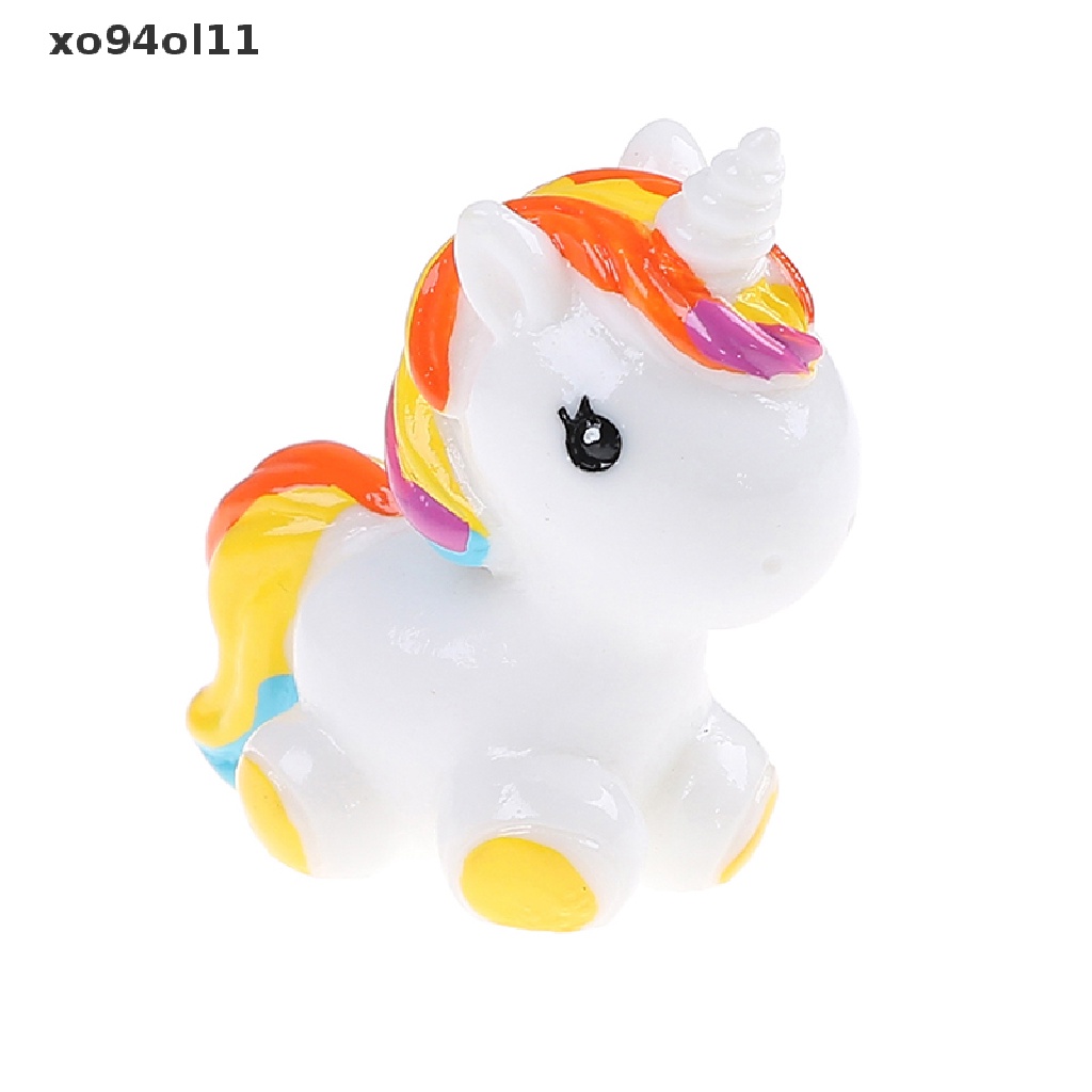 Xo Patung Miniatur Unicorn Lucu Fairy Garden Dekorasi Rumah Boneka Lanskap Mikro OL