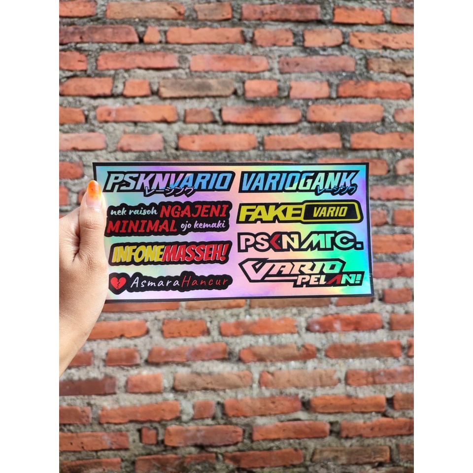 Stiker racing motor vario pelan stiker motor racing pskn vario bahan hologram