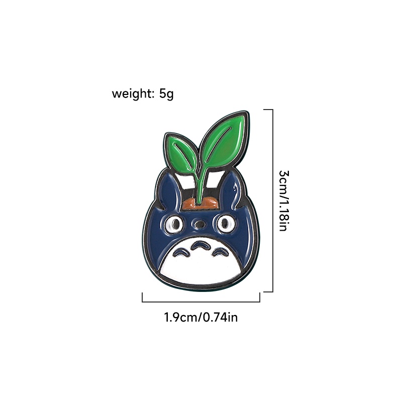 Anime Jepang Totoro Enamel Pin Kawaii Kartun My Totoro Bros Pin Pakaian Gadis Jeans Dekorasi Perhiasan Untuk Teman