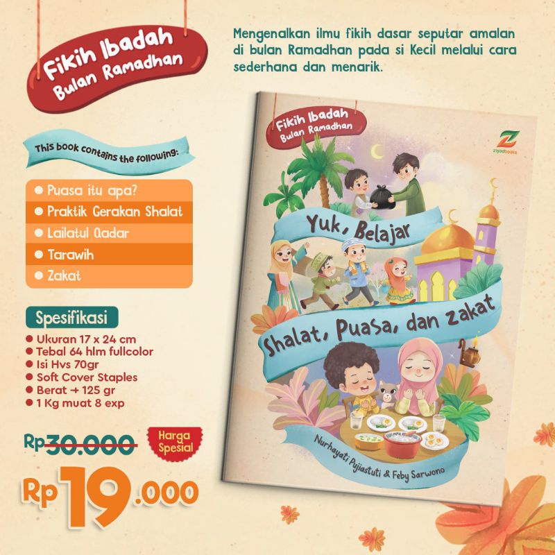 Buku | Fikih Ibadah Bulan Ramadhan: Yuk, Belajar Shalat, Puasa, dan Zakat