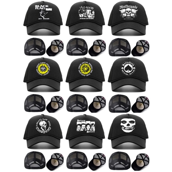 topi band punk,topi trucker,topi jaring,topi trucker band,topi