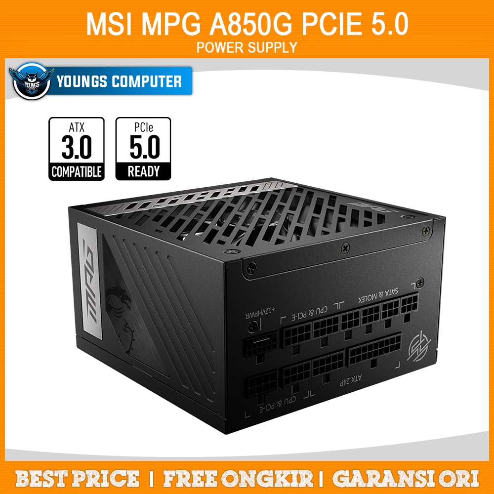 PSU MSI MPG A850G PCIE 5.0 | 80+ Gold Full Modular Power Supply 850W