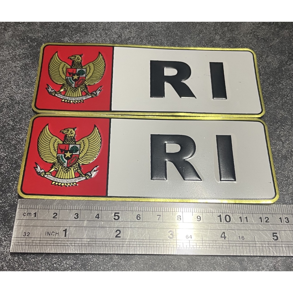 Stiker Plat RI (Pth Tdr) Stiker RI Stiker Merah Putih RI Mobil Motor