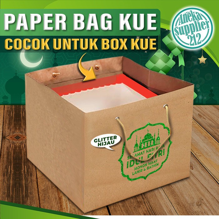 

Paper Bag Kue Cake Box | KRAFT COKLAT - Lebaran Idul Fitri (10 pcs)