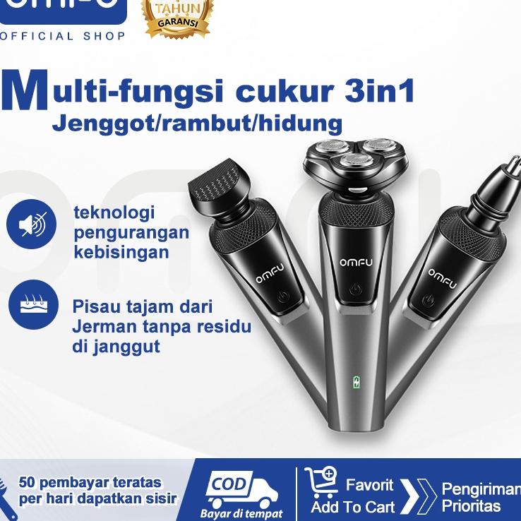 Promo Baru Omfu Alat pencukur/alat potong rambut/shaver/hair clipper/barber daily/cukur jenggot/penc