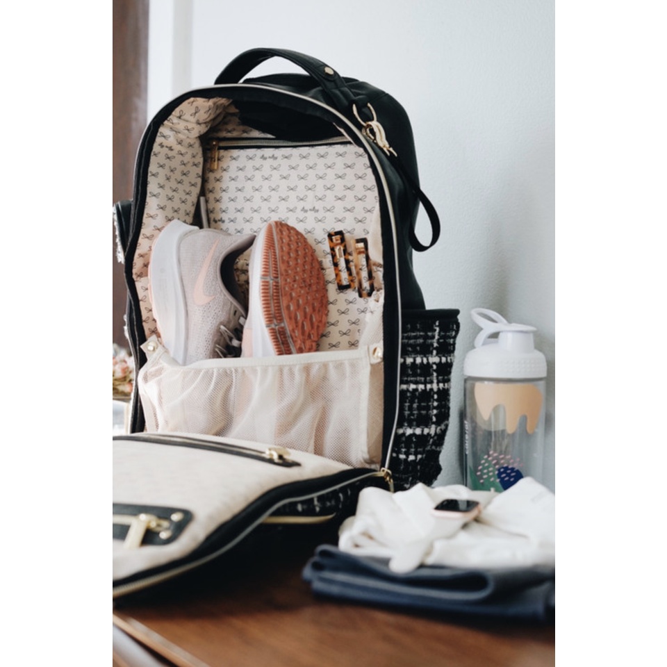 Itzy Ritzy Boss Plus The Kelly - Large Diaper Bag Backpack Tas Perlengkapan Bayi Ransel Kantong Ransel Tweed Besar