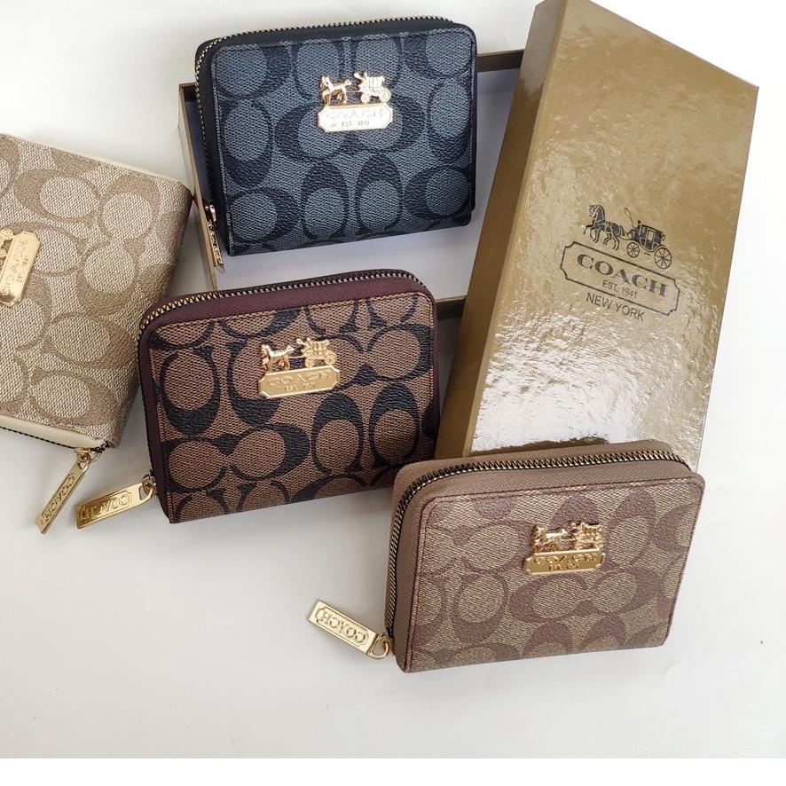 Star Dompet kartu Coach REFI import super koin uang wallet dompet kecil wanita coin card holder mini