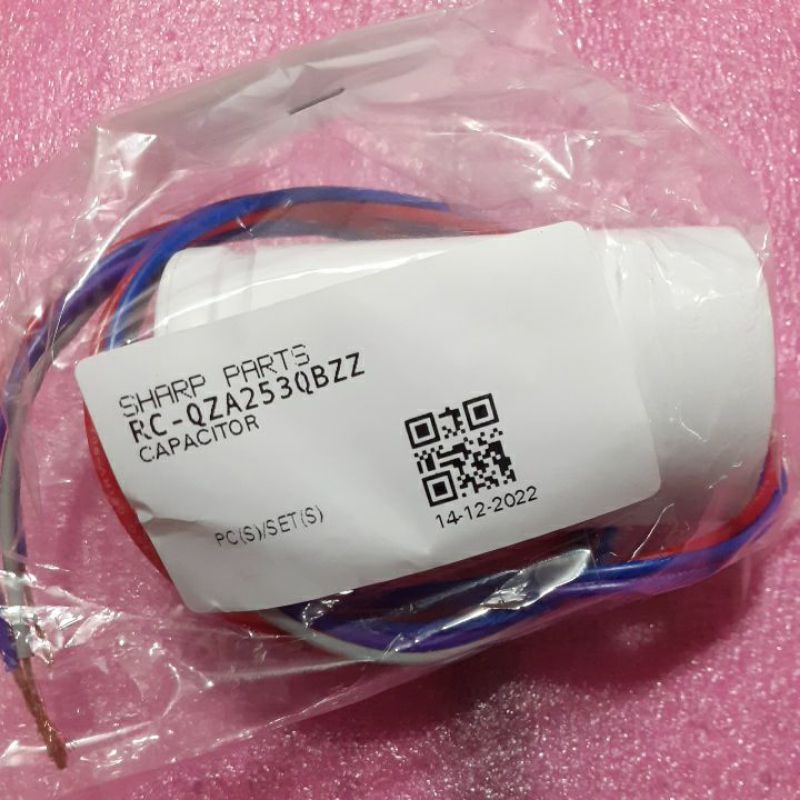Capasitor mesin cuci 2 tabung SHARP 11uf + 3uf  A253 ORIGINAL