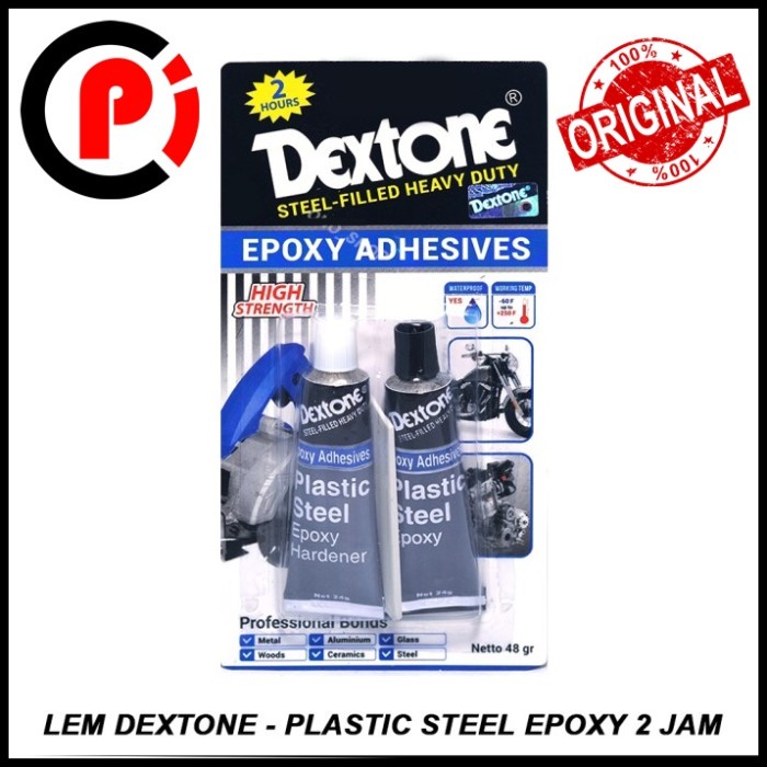 DEXTONE 2 Hours Lem Campur Untuk Besi Keramik Kayu Kaca Aluminium