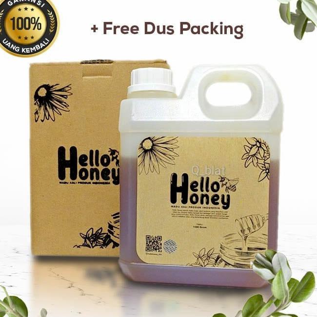 

✨BIG SALE✨ Madu Hello Honey (Manis) 1000 Gram BPOM Halal - Madu Uray Khas Badui Asli Original 100% l Natural Raw Honey !!!