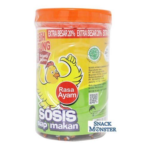 

Maknyuss1 Sosis So Nice Toples Sosis Siap Makan - Netto 25 Pcs X 21 Gr