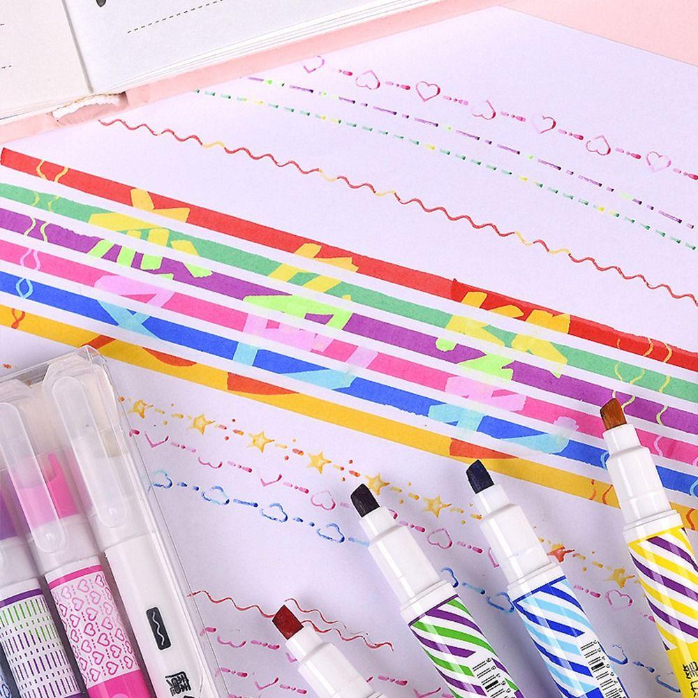 Mxbeauty Outline Marker Pen Kreatif Cepat Kering Scrapbooking Graffiti Pen Hand Akun DIY Lukisan Spidol