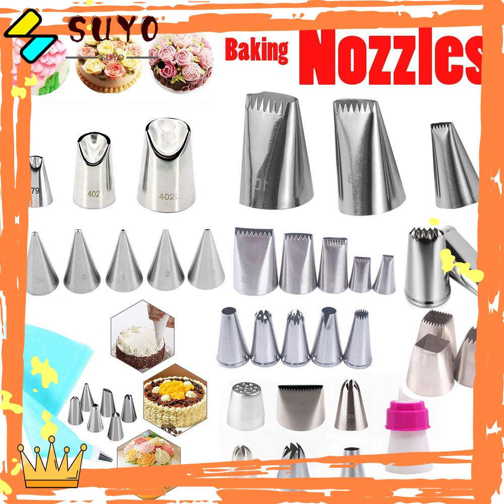 Suyo Icing Piping Nozzle Rusian Pastry Tips Stainless Steel Cupcake Alat Es Krim