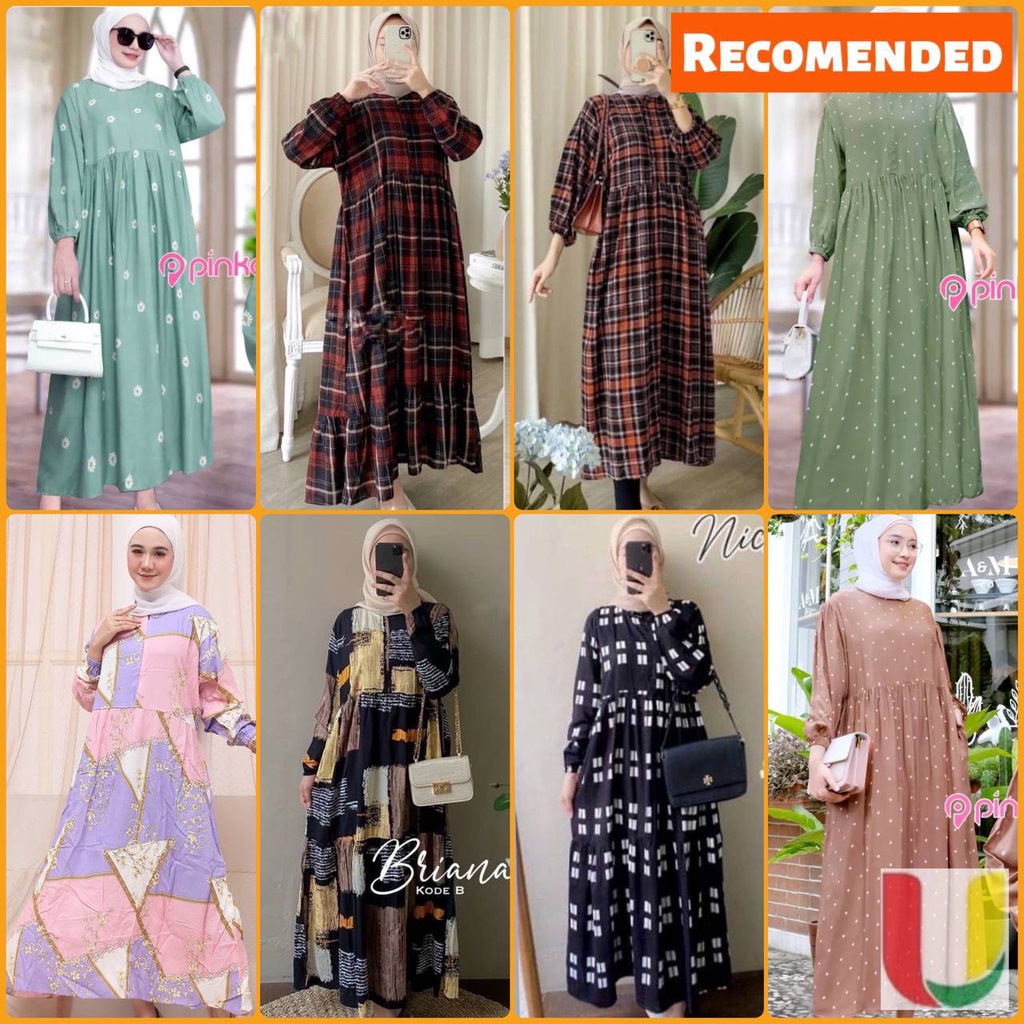 SANSO MIDI DRESS - DASTER LONG / HOMEYDRESS RAYON / GAMIS RAYON / GAMIS MIDI HOME DRESS by Batik Usman