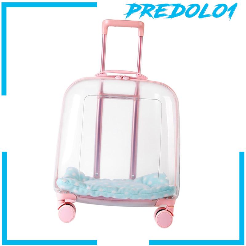 [Predolo1] Troli Kucing Case Anjing Bernapas Hiking Kitten Kitty Tote Pet Rolling Carrier