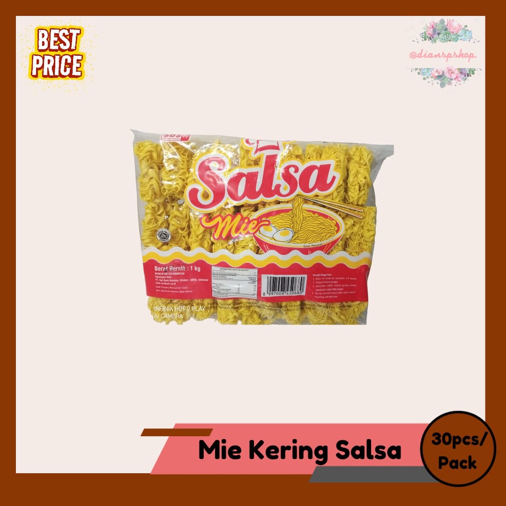 

Mie Kering Merk Salsa 1 pak isi 30 keping