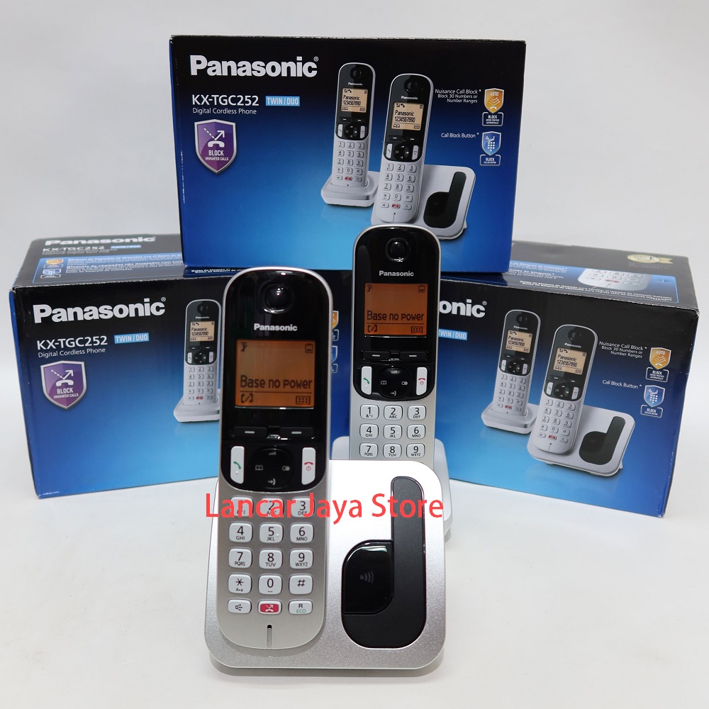 Telepon Wireless Panasonic KX-TGC252 Silver Telpon Rumah Panasonic