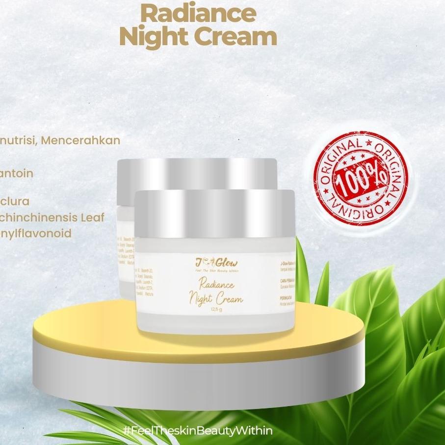 ☂ J-glow Cream Malam Radiance - Jglow Skincare Cream Malam 100% Original ۞