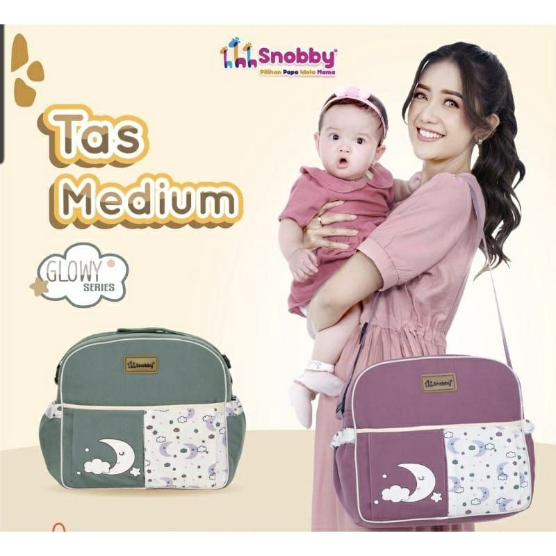 Snobby Tas Bayi Medium Saku Print Glowy Series - SBT 7272