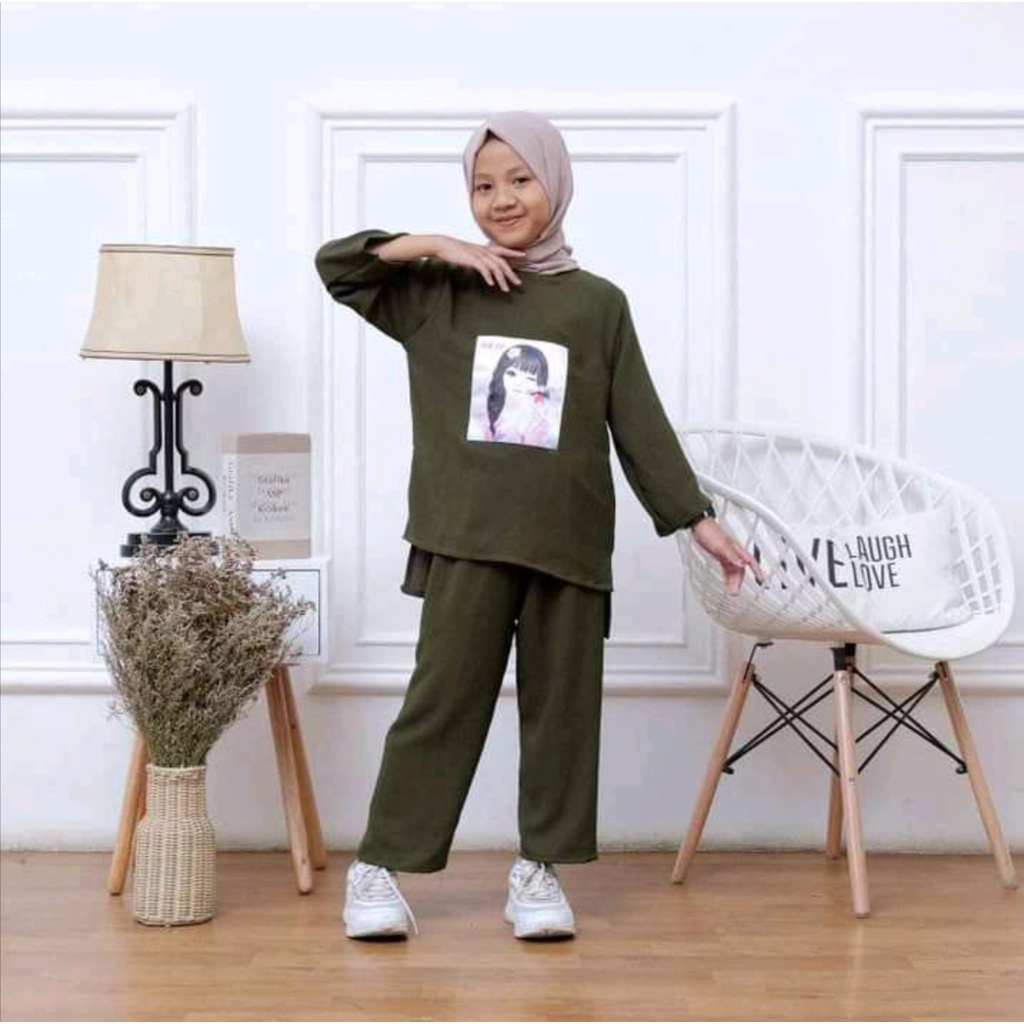 (2) SETELAN ANAK UNTUK ANAK USIA 2-10 TAHUN/ BAHAN CRINGKLE AIRFLOW/ SETELAN ANAK SLEBEW/ SETELAN ANAK GAMBAR/SETELAN ANAK LATO LATO