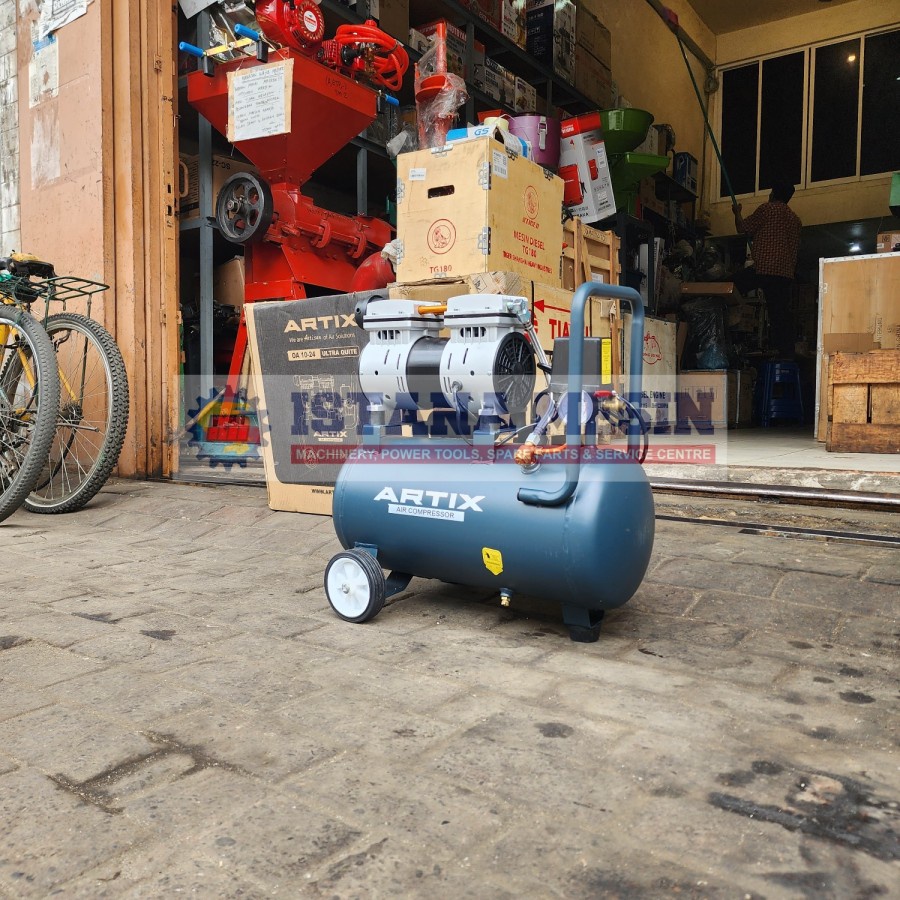 KOMPRESOR ANGIN UDARA LISTRIK PORTABLE 1HP OILLESS 24L ARTIX OA 10 24