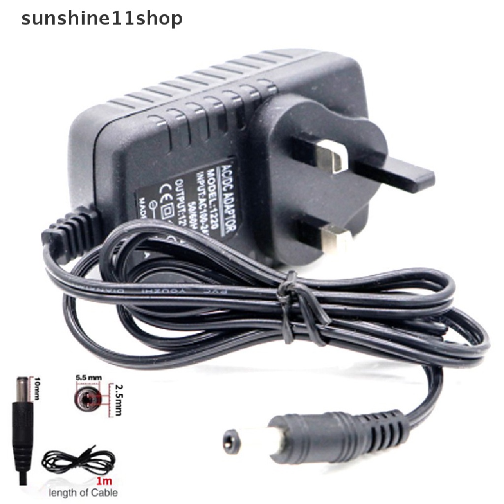 Sho UK Plug AC to DC Adaptor 1A 2A 3A Switch Power Supply AC100V-240V to DC12V Trafo N