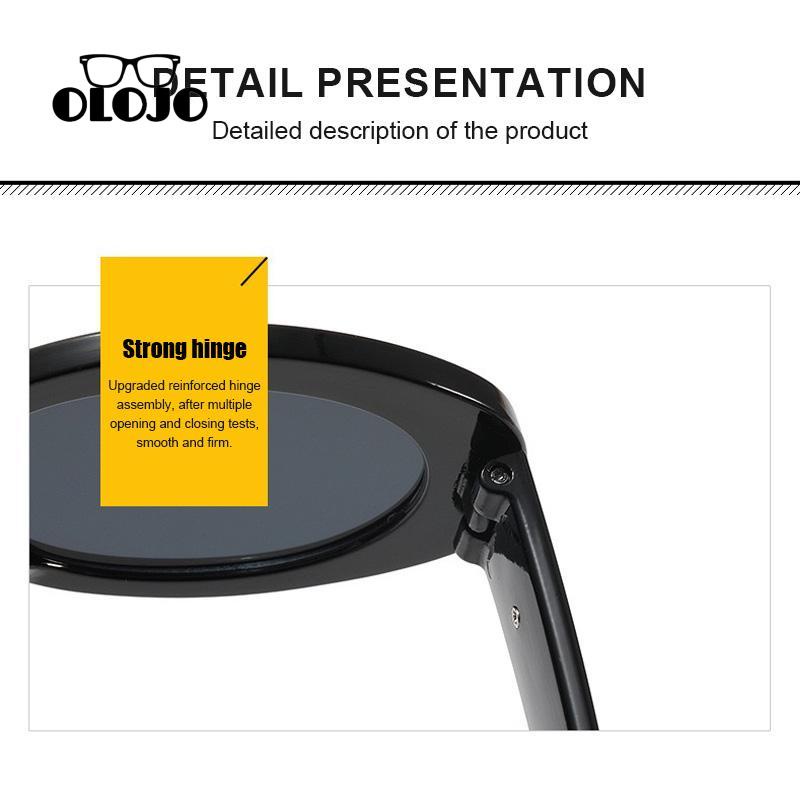 【COD】Kacamata Hitam Retro Bingkai Oval Female Posing High Grade Street Photo Sunglasses