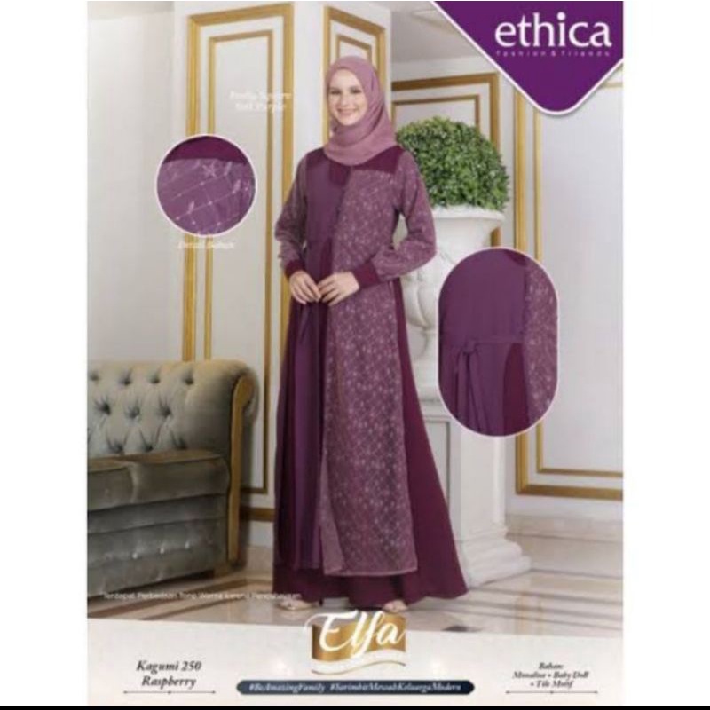 Gamis ethica kagumi 250 raspberry