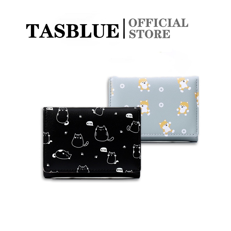 TASBLUE Dompet Lipat Mini Wanita D248 Dompet Wanita Motif Animal Cute Fashion Wanita Dompet Import Dompet Wanita Fashion Dompet Dompet Koin Mini