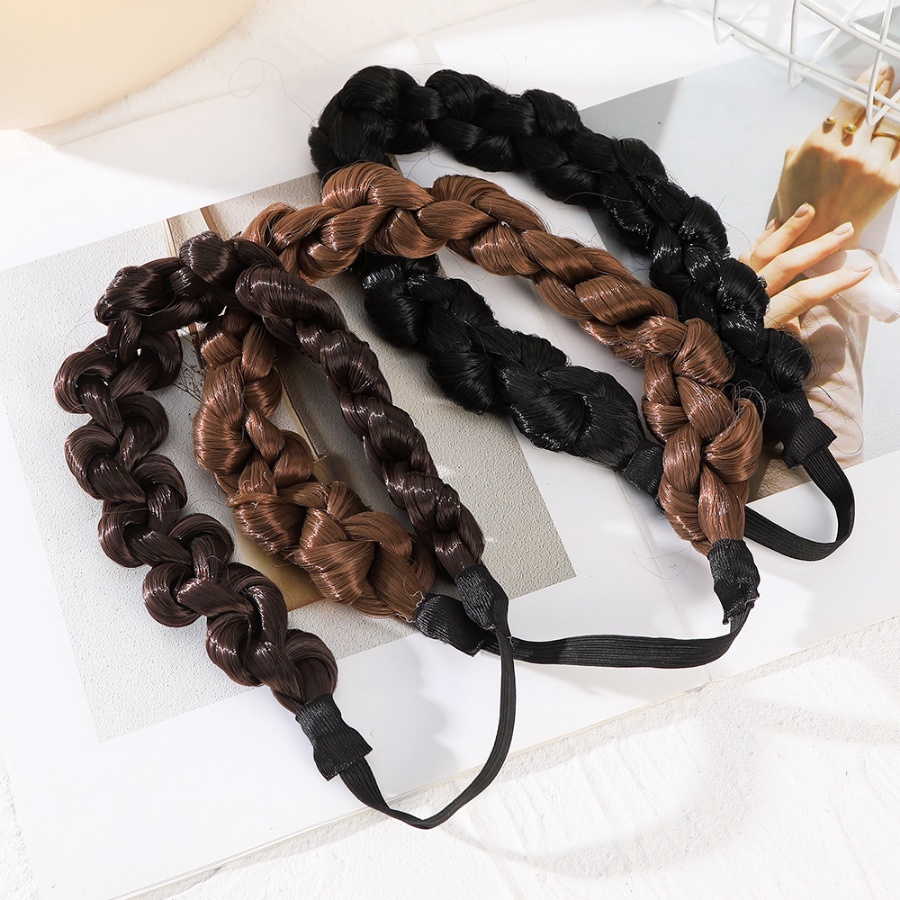 Fashion Wig Kepang Elastis Rambut Band Adjustable Wig Twist Headband Woman Aksesoris Rambut