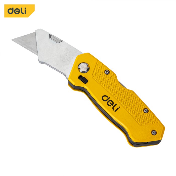 

Cutter Deli Utility Knife / Cutter Pisau Kayu Aluminium Sk2 Auto-Lock Edl006Z