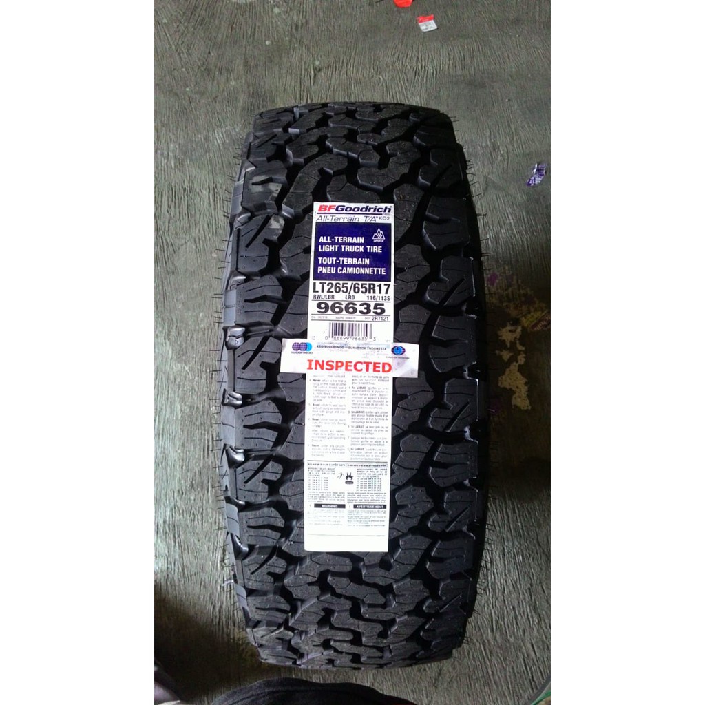 BFGoodrich AllTerrain T/A KO2 Size 265/65 R17 Ban Pajero Sport Dakar